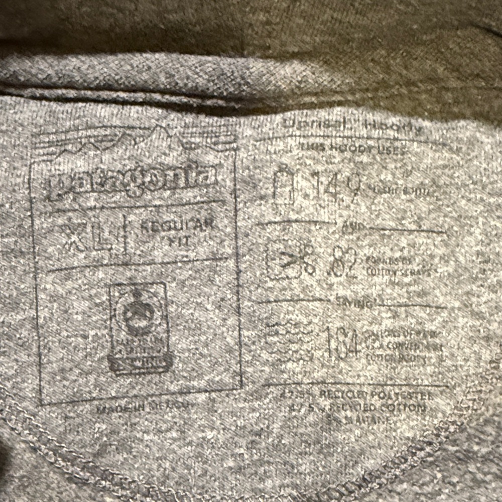 Patagonia Men's Heather Gray Hoodie - Picture 2 of 7